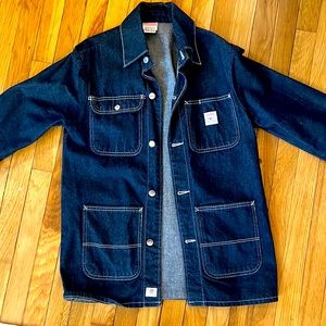Pointer Brand chore coat in Cone Mills denim. Made in USA.